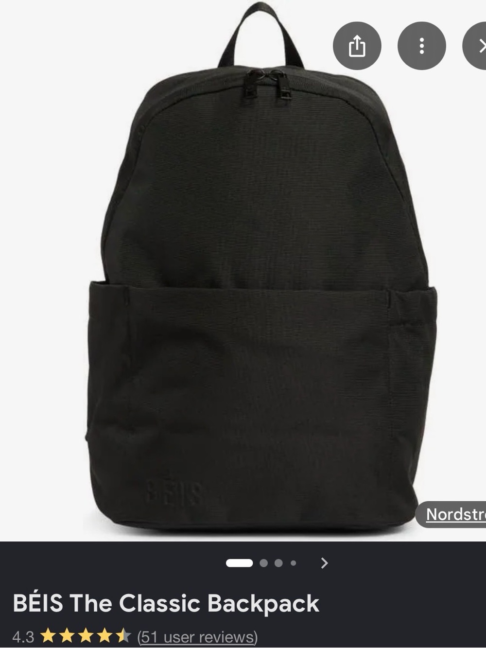 BEIS Classic Backpack in Black